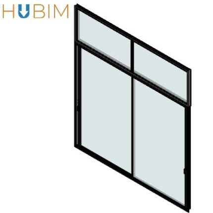 Janela de Correr - AS SC 30.SF - 2A com Bandeira | Schüco